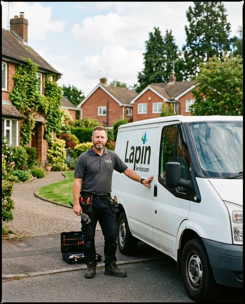 Plumbing inspection tools and pipe fittings prepared for residential service