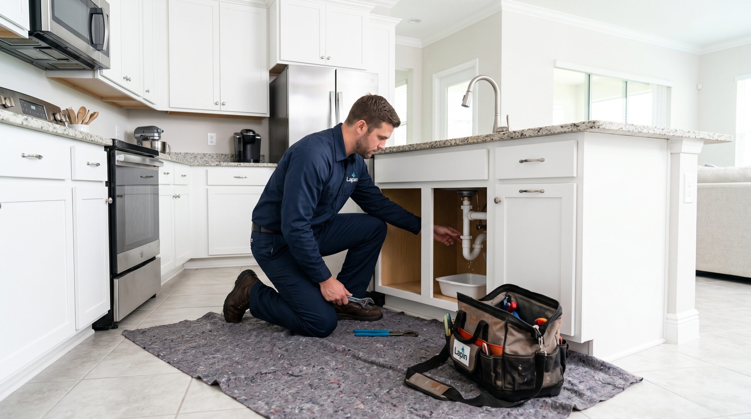 Lapin Services crew and equipment for emergency plumbing