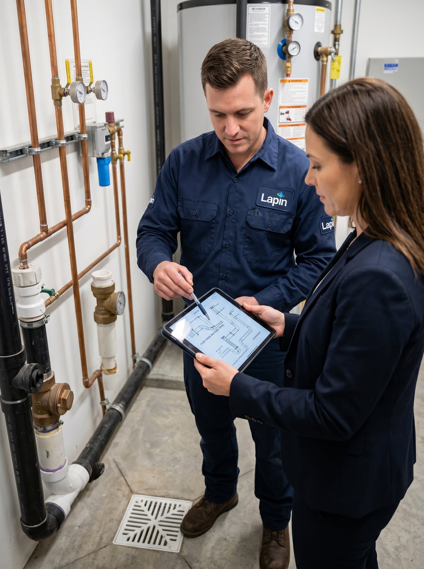 Lapin Services for businesses & facilities specialist working on-site