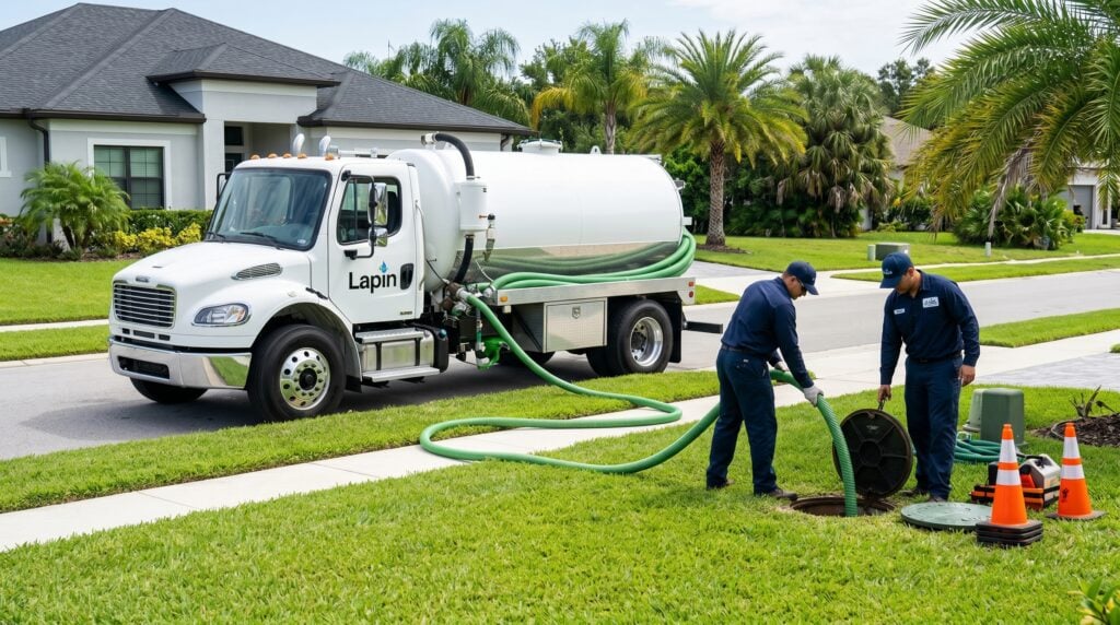 Lapin Services crew and equipment for septic systems