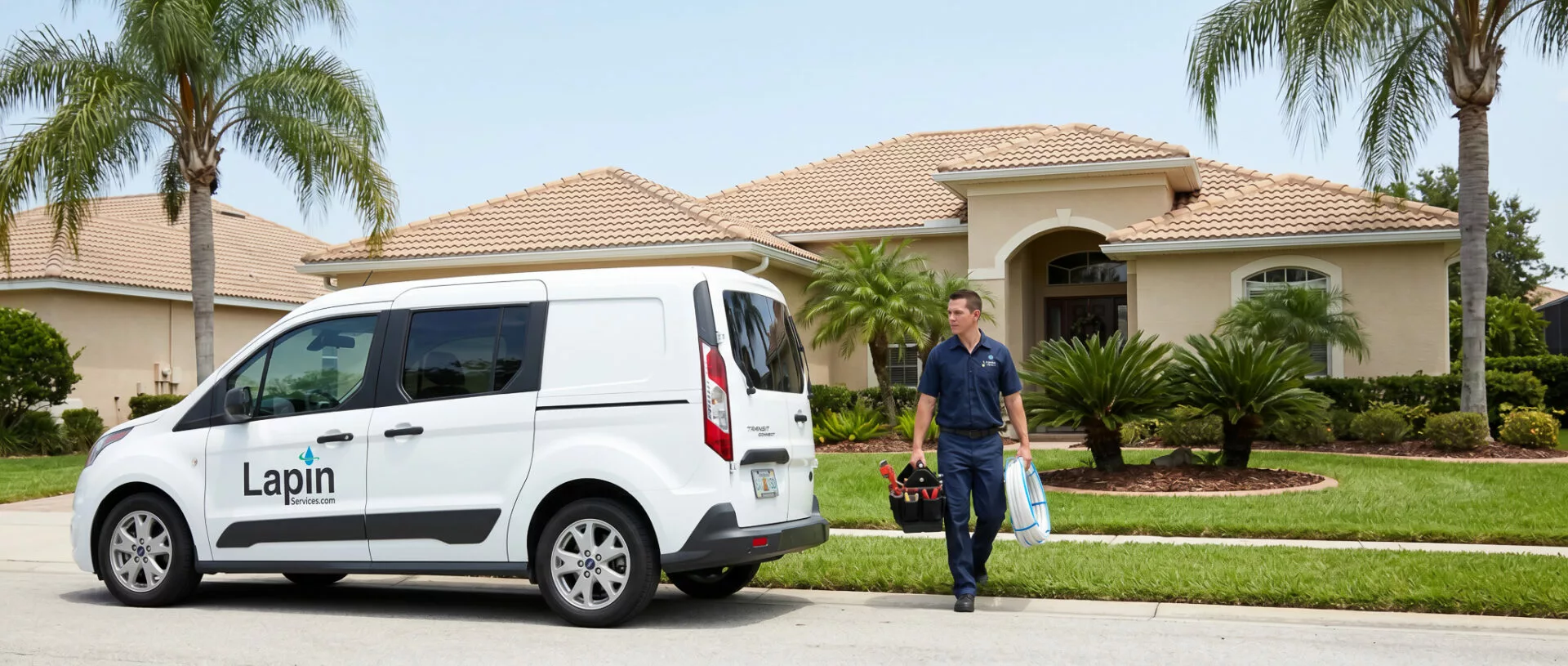 Lapin Services crew and equipment for plumbing