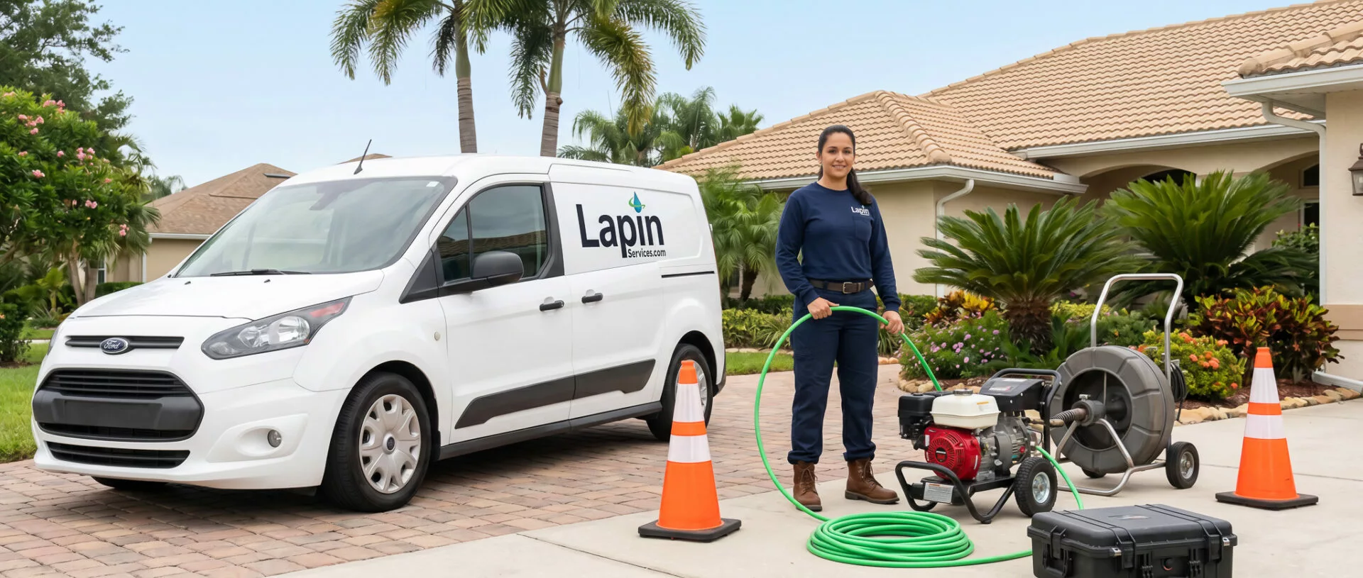 Lapin Services crew and equipment for sewer & drain