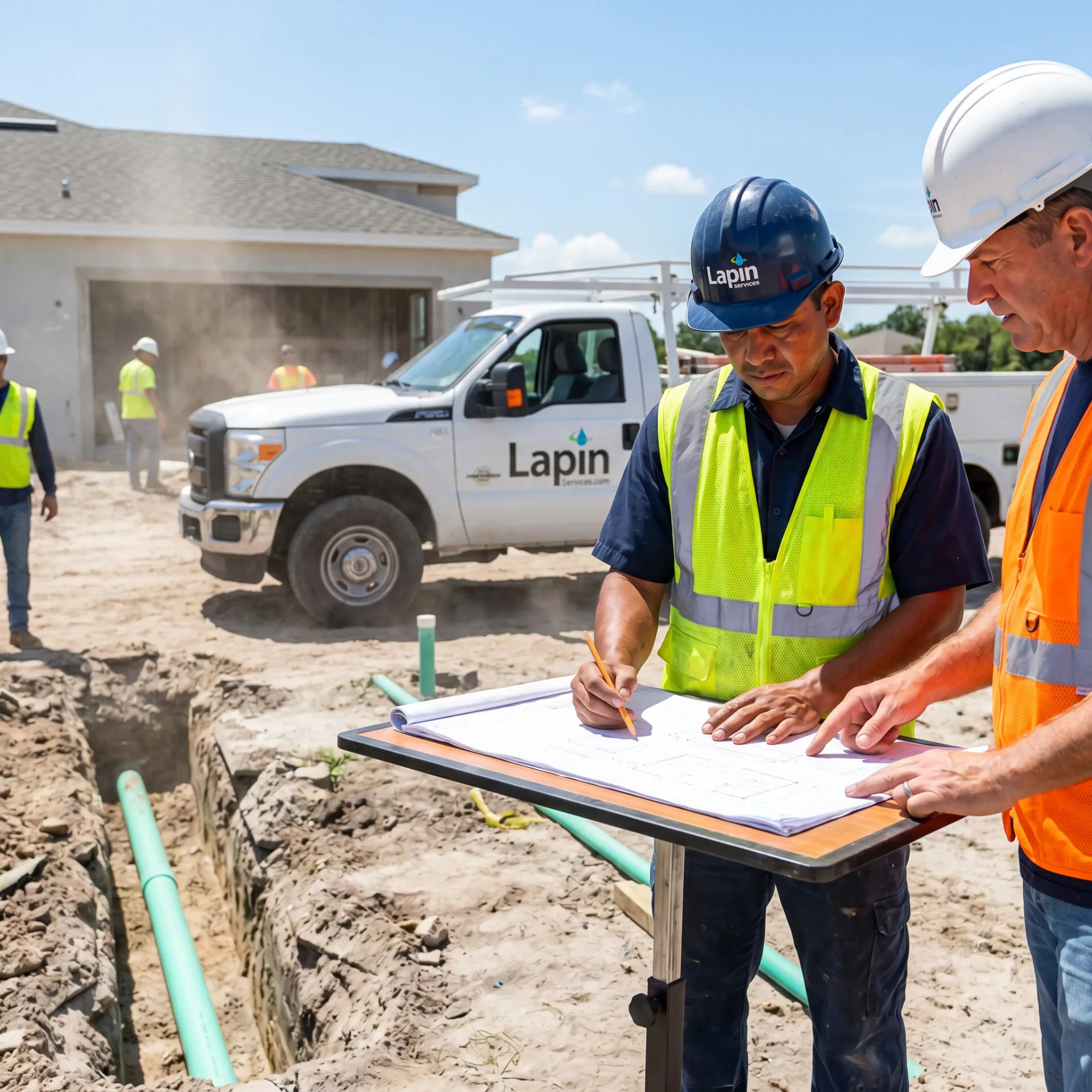 Lapin Services sitework & new construction specialist working on-site
