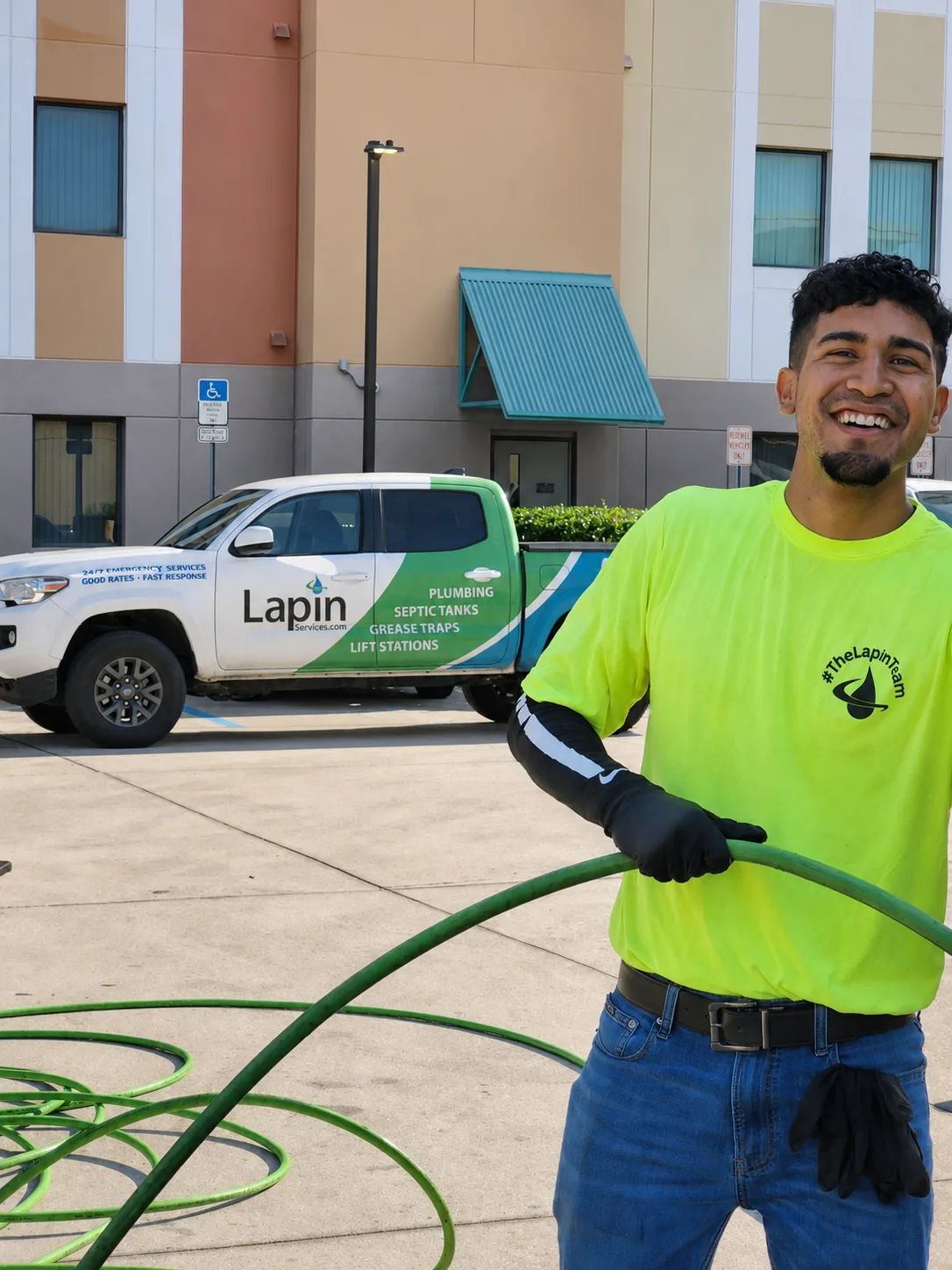 Lapin Services plumbing specialist working on-site