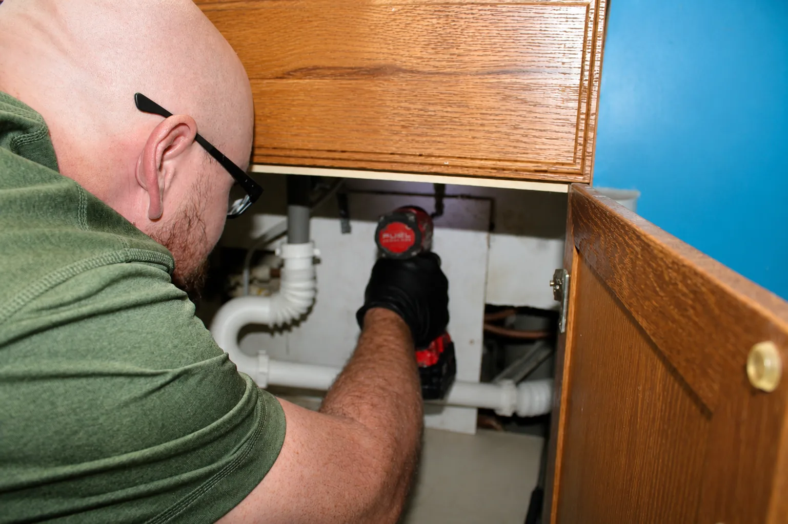 Lapin Services crew and equipment for plumbing