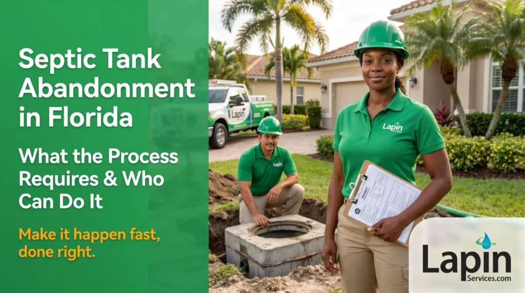 Septic Tank Abandonment in Florida: What the Process Requires and Who Can Do It