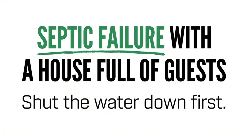 Emergency Septic Failure at a Party: Survival Guide